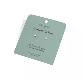 Stříbrné náušnice Hot Diamonds Silver Whisper Congratulations SWE003