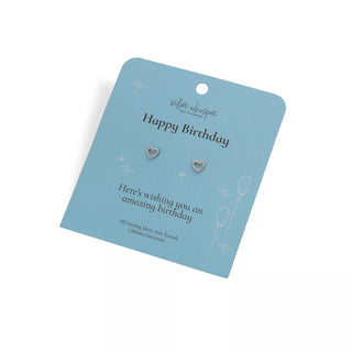 Stříbrné náušnice Hot Diamonds Silver Whisper Happy Birthday SWE004