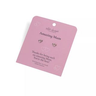 Stříbrné náušnice Hot Diamonds Silver Whisper Amazing Mum SWE006