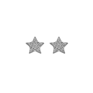 Stříbrné náušnice Hot Diamonds Silver Whisper Christmas Star SWE014